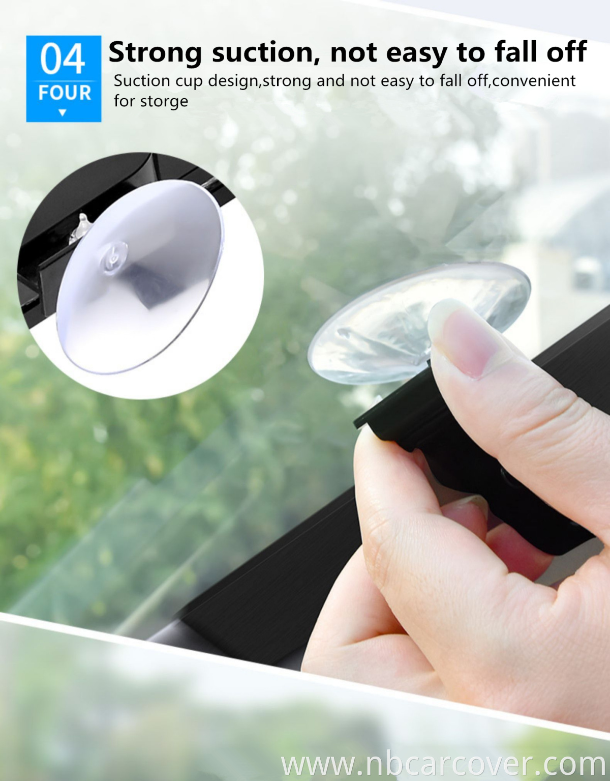 Hot selling factory direct sales silver 2 strong suction cups sun shade removable car curtain